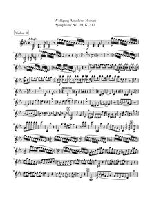 Partition violons II, Symphony No.39, E♭ major, Mozart, Wolfgang Amadeus par Wolfgang Amadeus Mozart