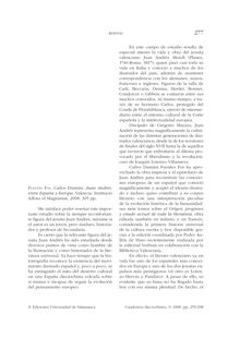 Fuentes Fos, Carlos Damián. “Juan Andrés: entre España y Europa”. Valencia: Institució Alfons el Magnànim, 2008. 305 pp.