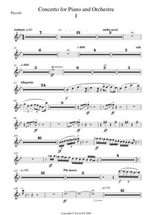 Partition , Andante, Piano Concerto No.1, Op.14, Xu, Xavier Shuang
