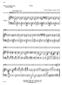 Partition de piano, Spanish Dances, Op.54, Popper, David