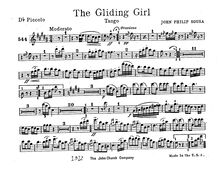 Partition D♭ Piccolo, pour Giliding Girl, Sousa, John Philip
