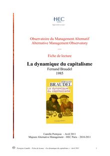 La dynamique du capitalisme - de Fernand Braudel