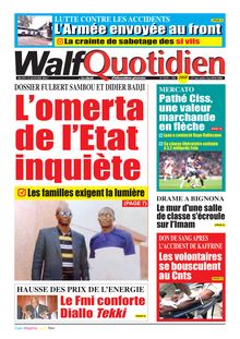 Walf Quotidien N° 9239 - du jeudi 12 janvier 2023