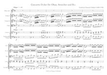 Partition complète, hautbois Concerto en D major, D major, Stölzel, Gottfried Heinrich