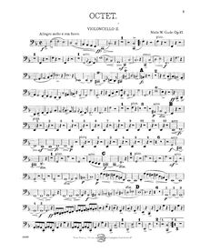 Partition violoncelle 2, Octet pour 4 violons, 2 altos et 2 violoncellos, op. 17