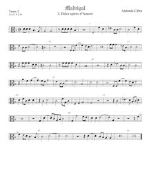 Partition ténor viole de gambe 2, alto clef, Il terzo libro de madrigali a cinque voci nuovamente composto & dato en luce par Antonio Cifra