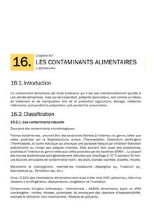 Les contaminants alimentaires