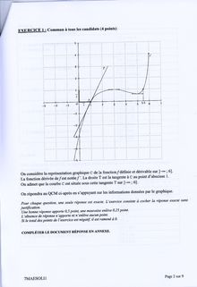 Bac mathematiques specialite 2007 ses