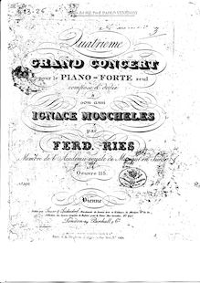 Partition complète (bookmarked), Piano Concerto No.4, Ries, Ferdinand
