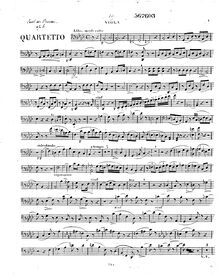Partition viole de gambe, Piano quatuor, Quartett für Pianoforte, Violine, Viola und Violoncell in F moll