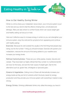 How to Eat Healthy During Winter