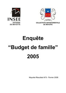 Enquête «Budget de famille» 2005