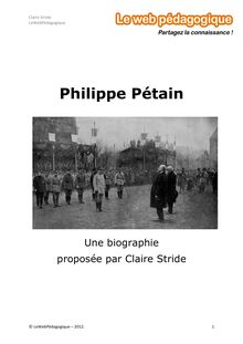 Biographie du maréchal Pétain