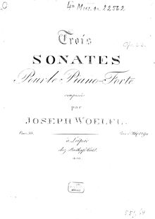 Partition No.1 - Sonata en C major, 3 Sonates, Op.33, C major, D minor, E major
