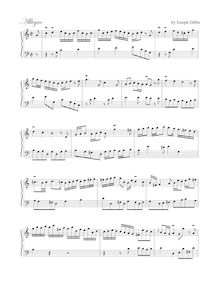 Partition complète, Allegro en C major, C major, Gibbs, Joseph