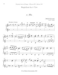 Partition , Trio, Premier Livre d’Orgue, Op.16, Corrette, Michel