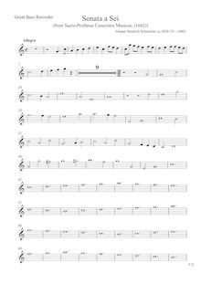 Partition Great basse , partie (G-clef), Sacro-profanus concentus musicus fidium aliorumque instrumentorum
