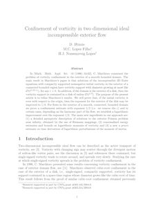 Confinement of vorticity in two dimensional ideal incompressible exterior flow