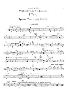 Partition timbales, Bells / Triangle / basse tambour, carillon, cymbales / Tam-tam, Symphony No.8