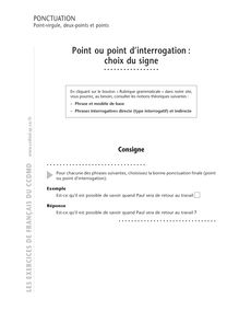 Virgule, énumération et coordination, Point ou point d’interrogation : choix du signe