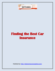 Finding the Best Car Insurance