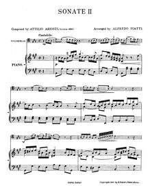 Partition No.2 - violoncelle et partition de piano, partition de viole de gambe, 6 leçons