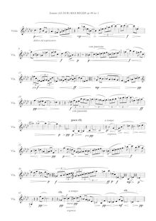 Partition , Allegro affanato - partition de viole de gambe (alternate), 2 sonates pour clarinette (ou viole de gambe), Op.49