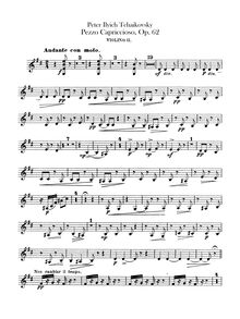 Partition violons II, Pezzo Capriccioso, Op.62, Пеццо каприччиозо