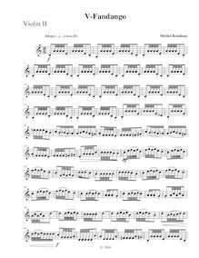 Partition violon 2,  No.2 en A minor, A minor, Rondeau, Michel par Michel Rondeau