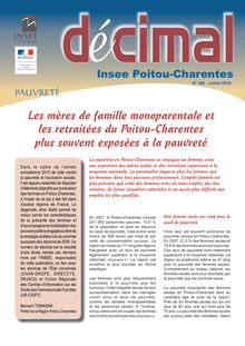 Les mères de famille monoparentale et les retraitées du Poitou-Charentes plus souvent  exposées à la pauvreté