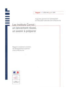 Les instituts Carnot : un lancement réussi, un avenir à préparer