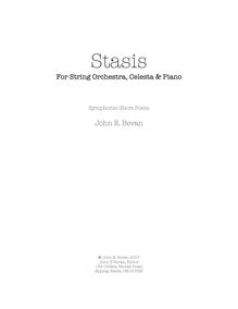 Partition complète of all mouvements, Stasis, Op. 5, Open