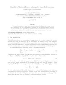 Stability of finite difference schemes for hyperbolic systems in two space dimensions