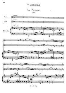 Partition Concert V, Pièces de clavecin en Concert, Concerted Harpsichord Works