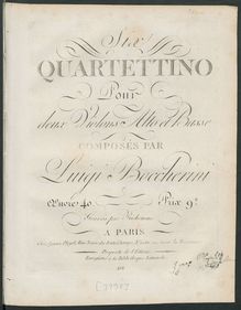 Partition violon 1 (color), 6 corde quatuors, G.236-241 (Op.53)