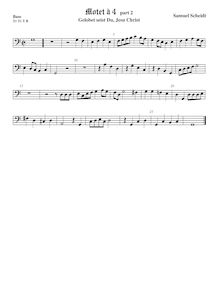 Partition 2nd verse − viole de basse, Tabulatura Nova, Scheidt, Samuel