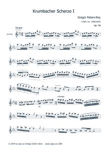 Partition flûte, Krumbacher Scherzo, Peters-Rey, Gregor