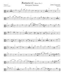 Partition ténor viole de gambe 2, alto clef, Fantasia pour 6 violes de gambe, RC 76