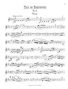 Partition de violon, corde Trio, E♭ major, Beethoven, Ludwig van