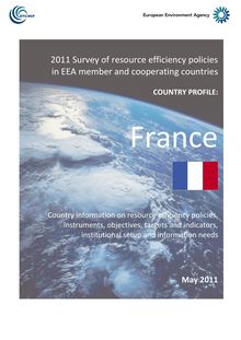 Resource efficiency in Europe. : France