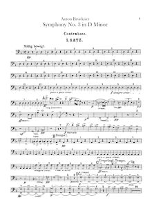 Partition Basses, Symphony No.3 en D minor, Dritte Symphonie, D minor