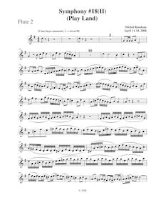 Partition flûte 2, Symphony No.18, B-flat major, Rondeau, Michel