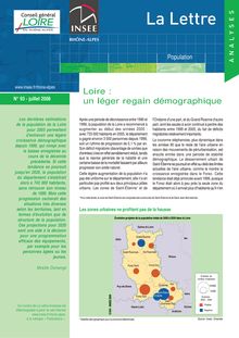 Loire : un léger regain démographique