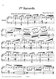 Partition complète (scan), Barcarolle No.2 en G, Op.41