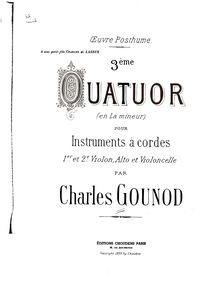 Partition violon 1, corde quatuor en A minor, String Quartet No.3