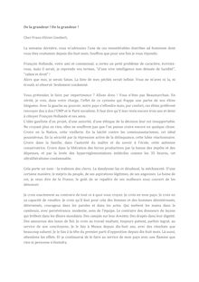 Réponse de Jean-François Copé à l éditorial de Franz-Olivier Giesbert : "Quand M. Copé s en ira, la droite se réveillera" (Publié le 14 novembre 2013)