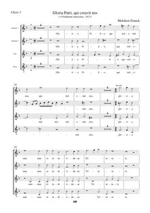 Partition chœur 1, Viridarium musicum, Franck, Melchior