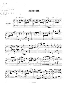Partition complète, Rondo en A minor, Wq. 56/5, A minor, Bach, Carl Philipp Emanuel