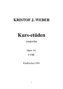 Partition complète (Monochrome), Kurs-etüden, Kurzusetüdök