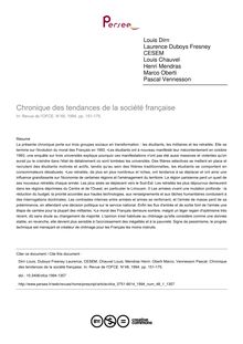 Chronique des tendances de la société française - article ; n°1 ; vol.48, pg 151-175